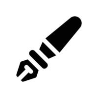 pen tool glyph icon. Strong and solid icon for websites and mobile apps. vector