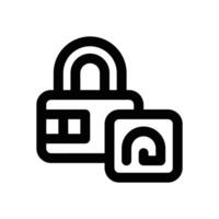 smart lock line icon. Clean and minimalist icon for websites and mobile apps. vector