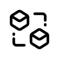 connect chain line icon. Clean and minimalist icon for websites, mobile apps, presentations, and logos. Fully scalable and customizable for any project. vector