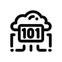 binary code line icon. Clean and minimalist icon for websites and mobile apps. vector