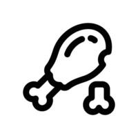 chicken leg line icon. Clean and minimalist icon for websites and mobile apps. vector