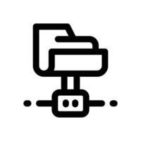 folder network line icon. Clean and minimalist icon for websites and mobile apps. vector
