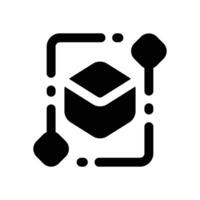 blockchain glyph icon. Strong and solid icon for websites, mobile interfaces, presentations, and visual branding. High quality and easy to edit. vector