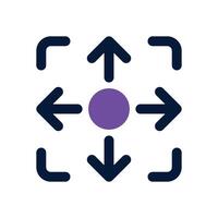 move selector dual tone icon. Sleek and modern icon for websites and mobile apps. vector