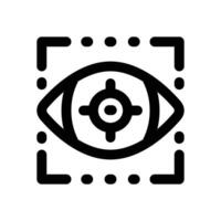 eye scan line icon. Clean and minimalist icon for websites, mobile apps, presentations, and logos. Fully scalable and customizable for any project. vector