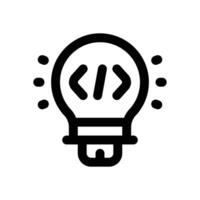 idea coding line icon. Clean and minimalist icon for websites and mobile apps. vector