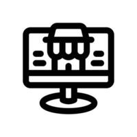 online store line icon. Clean and minimalist icon for websites and mobile apps. vector