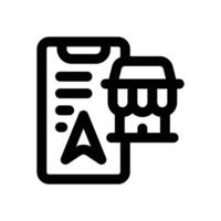 navigation line icon. Clean and minimalist icon for websites and mobile apps. vector
