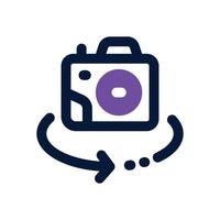 camera duotone icon. Sleek and modern icon for websites and mobile apps. vector
