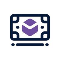 digital money dual tone icon. Sleek and modern icon for websites, mobile apps, marketing materials, and corporate design. Fully scalable and ready to use. vector