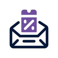 mail duotone icon. Sleek and modern icon for websites and mobile apps. vector
