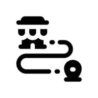 route glyph icon. Strong and solid icon for websites and mobile apps. vector