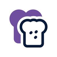 bread dual tone icon. Sleek and modern icon for websites and mobile apps. vector