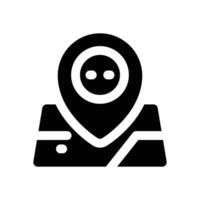 maps glyph icon. Strong and solid icon for websites and mobile apps. vector