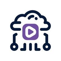 multimedia duotone icon. Sleek and modern icon for websites and mobile apps. vector