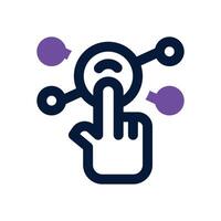 interaction duotone icon. Sleek and modern icon for websites and mobile apps. vector