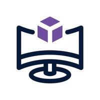 computer duotone icon. Sleek and modern icon for websites, mobile apps, marketing materials, and corporate design. Fully scalable and ready to use. vector