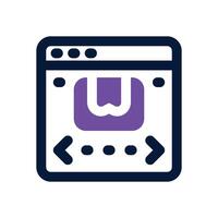 online shop duotone icon. Sleek and modern icon for websites and mobile apps. vector
