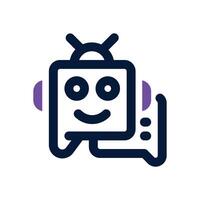 chatbot duotone icon. Sleek and modern icon for websites and mobile apps. vector