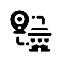 store location glyph icon. Strong and solid icon for websites and mobile apps. vector