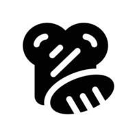 bread glyph icon. Strong and solid icon for websites and mobile apps. vector