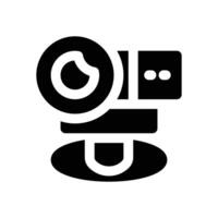web cam glyph icon. Strong and solid icon for websites and mobile apps. vector