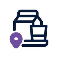 food delivery duotone icon. Sleek and modern icon for websites and mobile apps. vector