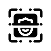 face scanner glyph icon. Strong and solid icon for websites and mobile apps. vector