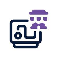 gps duotone icon. Sleek and modern icon for websites and mobile apps. vector