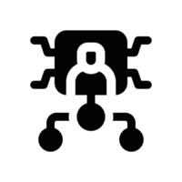 affiliate marketing glyph icon. Strong and solid icon for websites and mobile apps. vector