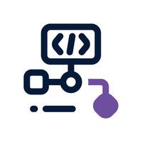 work flow dual tone icon. Sleek and modern icon for websites and mobile apps. vector