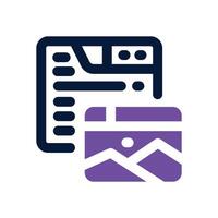 digital painting dual tone icon. Sleek and modern icon for websites and mobile apps. vector