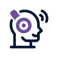 headphone dual tone icon. Sleek and modern icon for websites and mobile apps. vector
