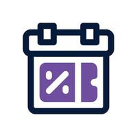 calendar duotone icon. Sleek and modern icon for websites and mobile apps. vector