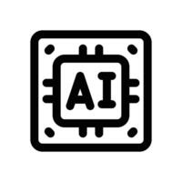 artificial inteligence line icon. Clean and minimalist icon for websites and mobile apps. vector