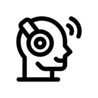 headphone line icon. Clean and minimalist icon for websites and mobile apps. vector