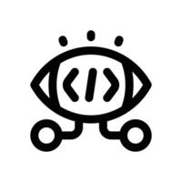 view code line icon. Clean and minimalist icon for websites and mobile apps. vector