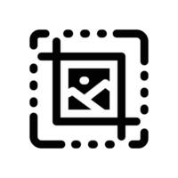 crop glyph icon. Strong and solid icon for websites and mobile apps. vector