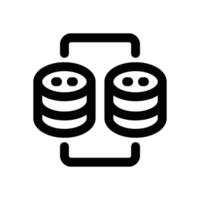 transfer server line icon. Clean and minimalist icon for websites and mobile apps. vector