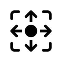 move selector glyph icon. Strong and solid icon for websites and mobile apps. vector