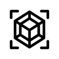 3d line icon. Clean and minimalist icon for websites and mobile apps. vector