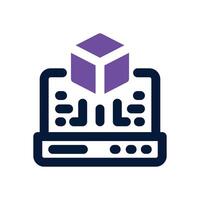 laptop duotone icon. Sleek and modern icon for websites, mobile apps, marketing materials, and corporate design. Fully scalable and ready to use. vector