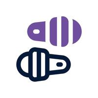 slippers dual tone icon. Sleek and modern icon for websites and mobile apps. vector