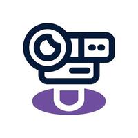 web cam dual tone icon. Sleek and modern icon for websites and mobile apps. vector