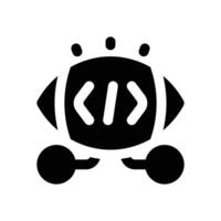 view code glyph icon. Strong and solid icon for websites and mobile apps. vector