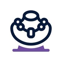 necklace dual tone icon. Sleek and modern icon for websites and mobile apps. vector
