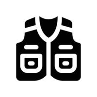 vest glyph icon. Strong and solid icon for websites and mobile apps. vector