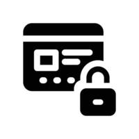credit card glyph icon. Strong and solid icon for websites and mobile apps. vector