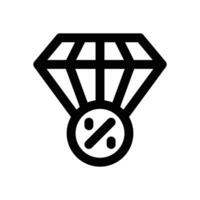 diamond line icon. Clean and minimalist icon for websites and mobile apps. vector