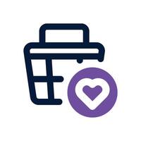 add to favorite dual tone icon. Sleek and modern icon for websites and mobile apps. vector